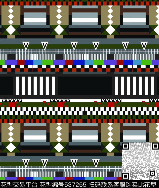 几何构成色块拼接时尚趣味传统印花华亿平台下载（图片编号: 537255） - 瓦栏（Walan）