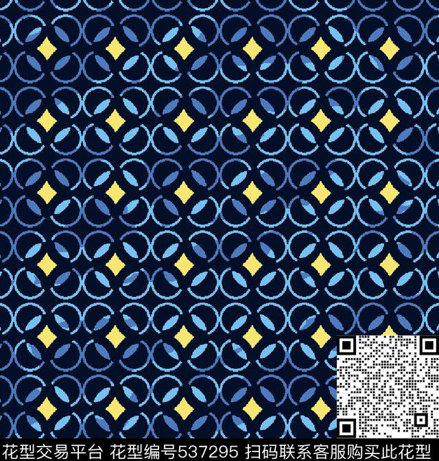 时尚几何圆点男衬衫夹克传统印花华亿平台下载（图片编号: 537295） - 瓦栏（Walan）