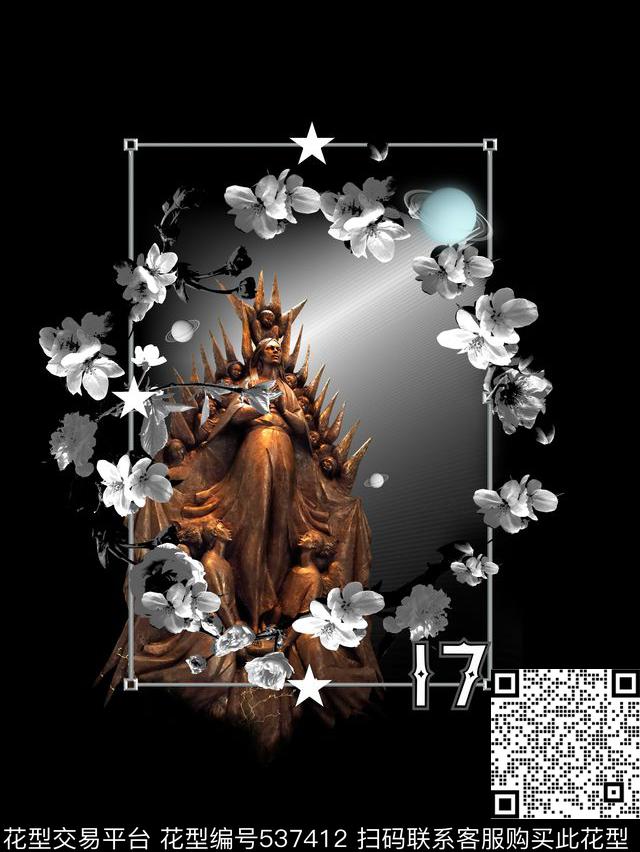 时尚宗教纪梵希数码印花华亿平台下载（图片编号: 537412） - 瓦栏（Walan）