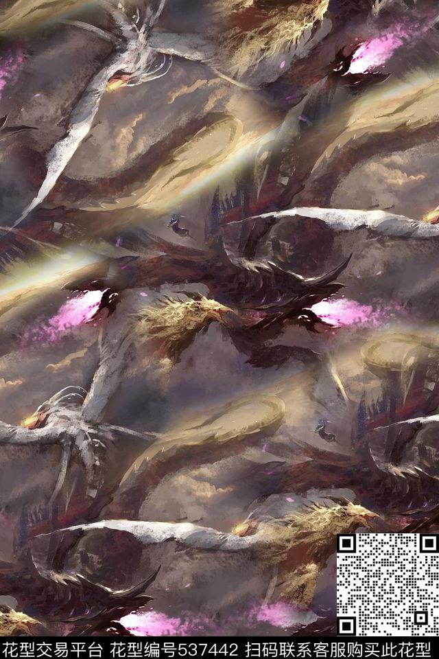 梦幻游戏电影场景神兽数码印花华亿平台下载（图片编号: 537442） - 瓦栏（Walan）