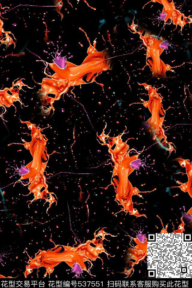 水彩颜料电脑手绘数码印花华亿平台下载（图片编号: 537551） - 瓦栏（Walan）