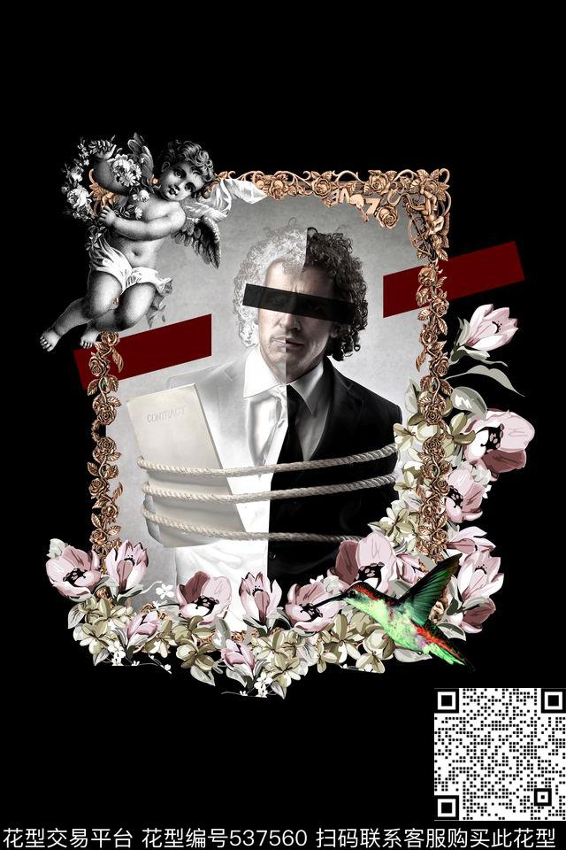 潮流男装定位人物数码印花华亿平台下载（图片编号: 537560） - 瓦栏（Walan）