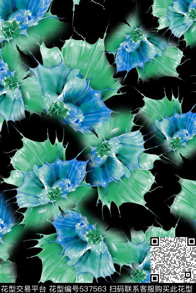 水彩泼墨颜料数码印花华亿平台下载（图片编号: 537563） - 瓦栏（Walan）