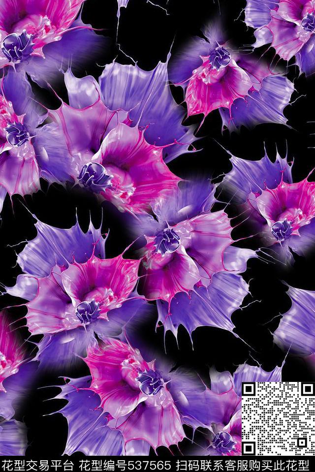 水彩泼墨颜料数码印花华亿平台下载（图片编号: 537565） - 瓦栏（Walan）