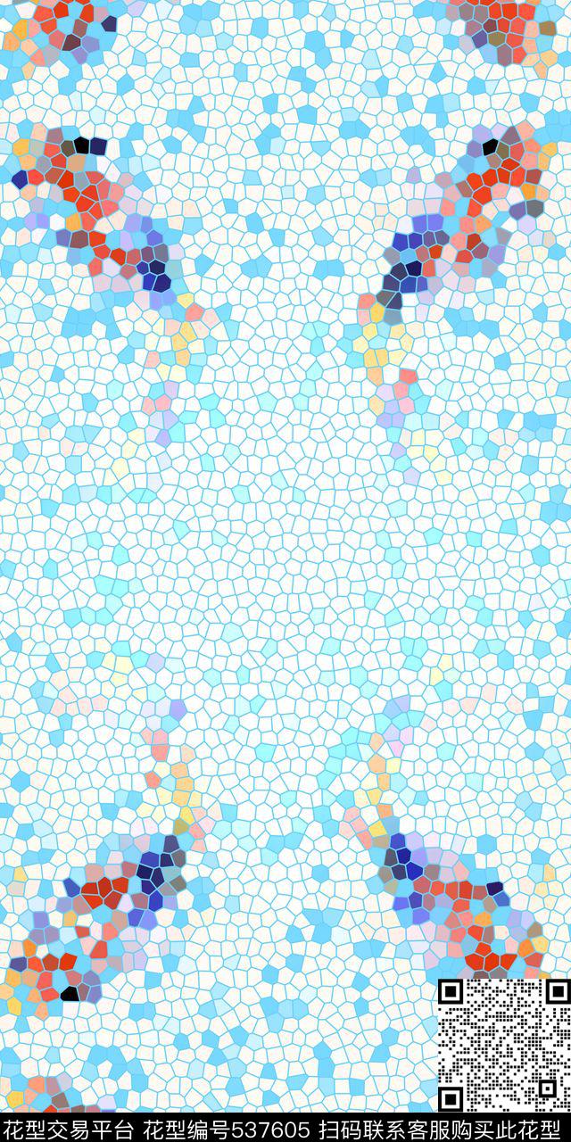 时尚抽象几何体卫衣外套羽绒服数码印花华亿平台下载（图片编号: 537605） - 瓦栏（Walan）