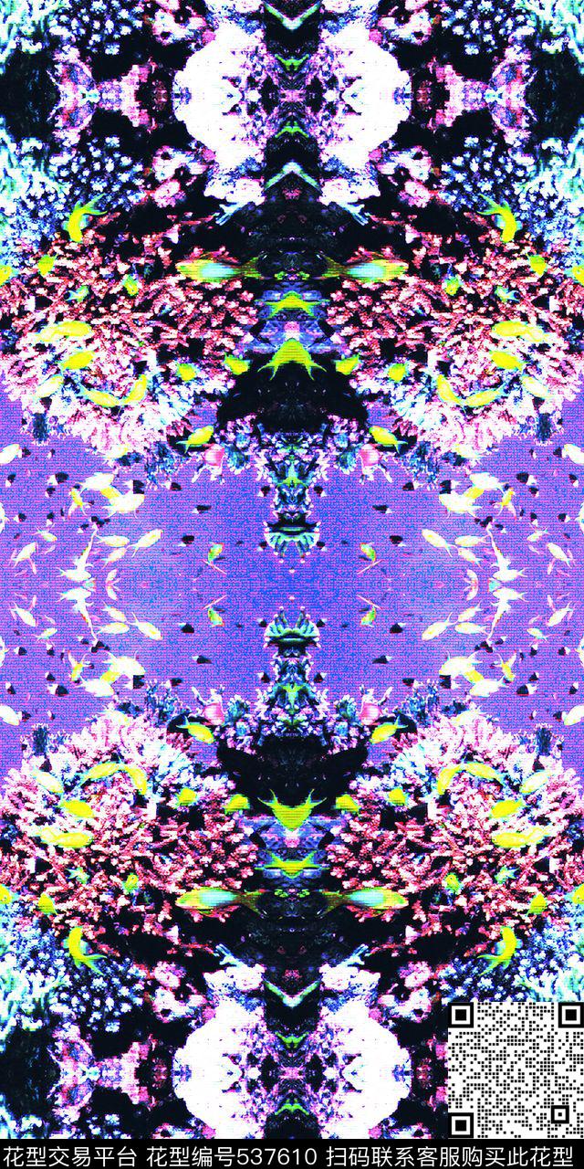 时尚海底世界外套卫衣羽绒服数码印花华亿平台下载（图片编号: 537610） - 瓦栏（Walan）