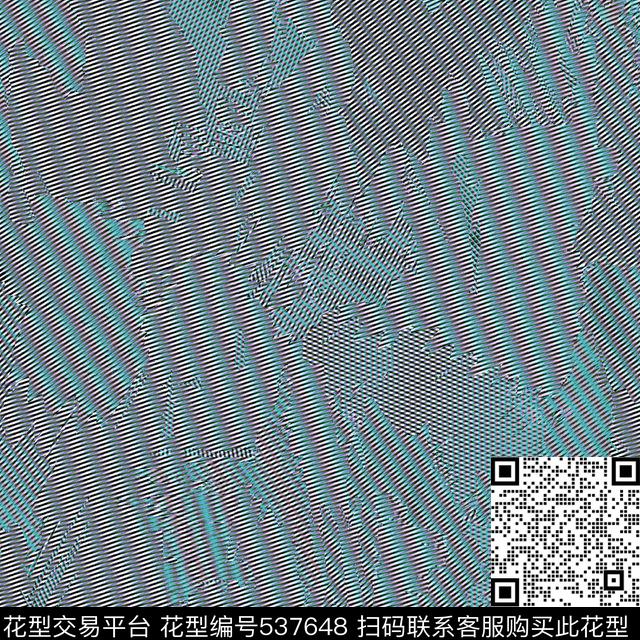 几何线条块面数码印花华亿平台下载（图片编号: 537648） - 瓦栏（Walan）