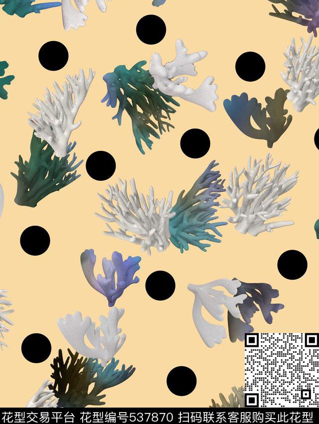 波点潮流时尚服装数码印花华亿平台下载（图片编号: 537870） - 瓦栏（Walan）