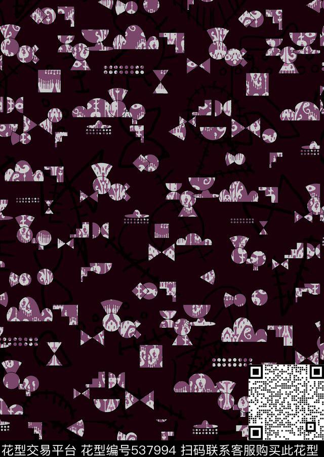 迷彩几何涂鸦传统印花华亿平台下载（图片编号: 537994） - 瓦栏（Walan）