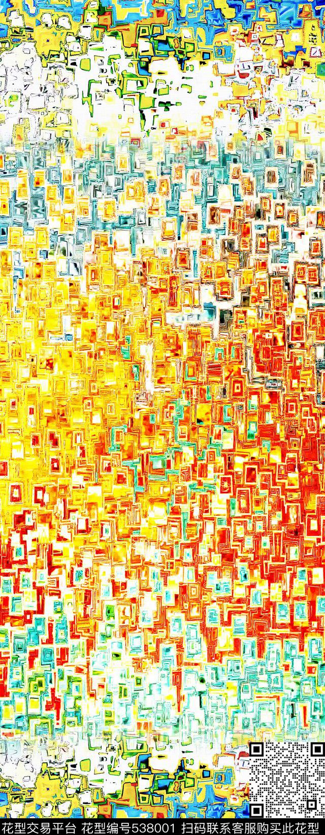 创意不规则几何数码印花华亿平台下载（图片编号: 538001） - 瓦栏（Walan）