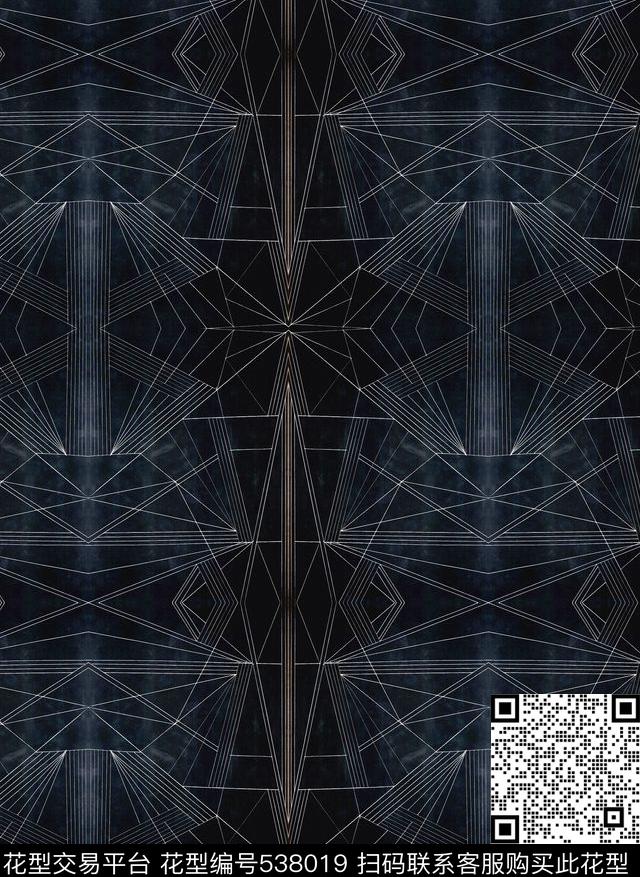 迷幻星空宇宙时尚潮流线性几何数码印花华亿平台下载（图片编号: 538019） - 瓦栏（Walan）