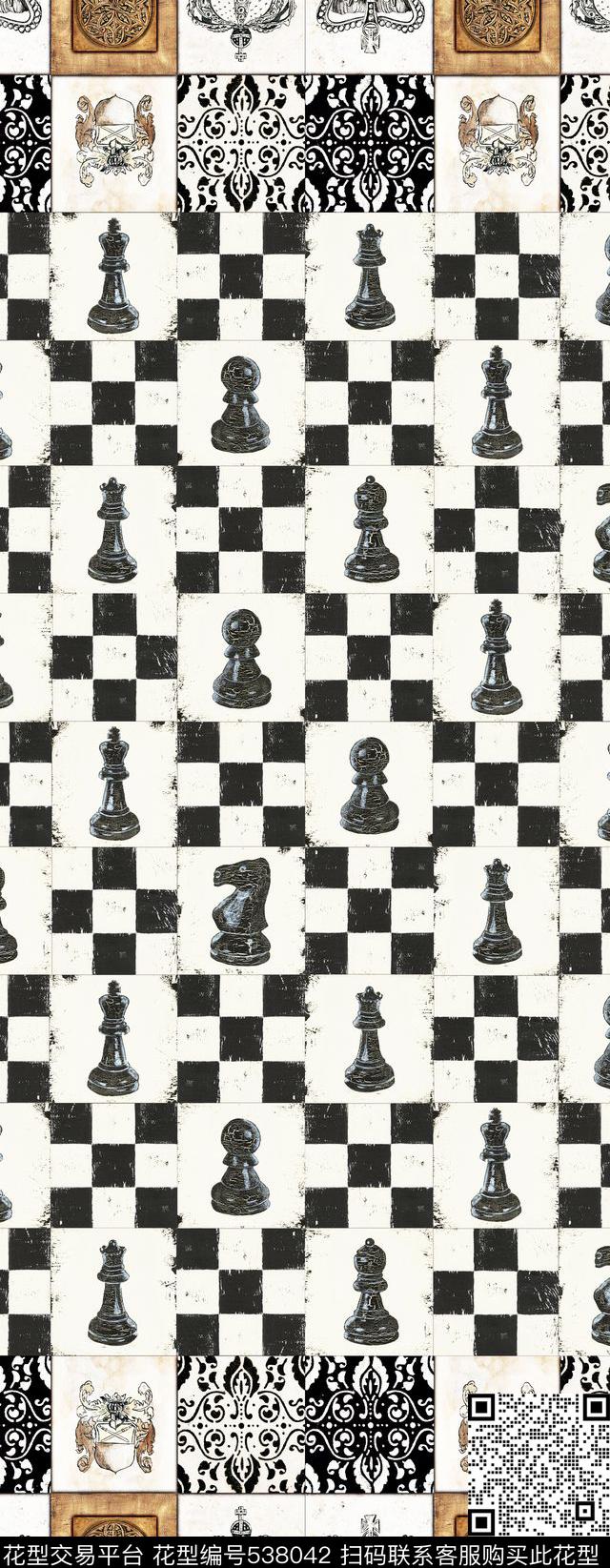 创意经典复古数码印花华亿平台下载（图片编号: 538042） - 瓦栏（Walan）