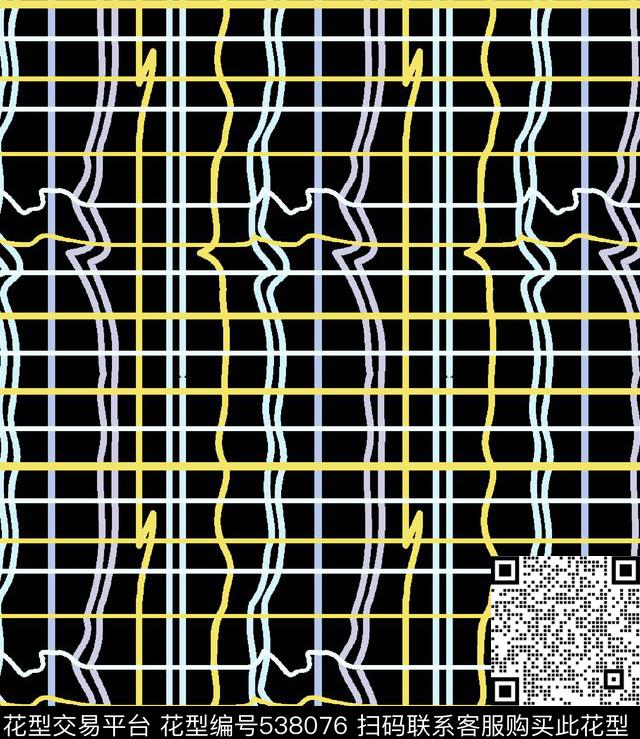格子几何线条传统印花华亿平台下载（图片编号: 538076） - 瓦栏（Walan）