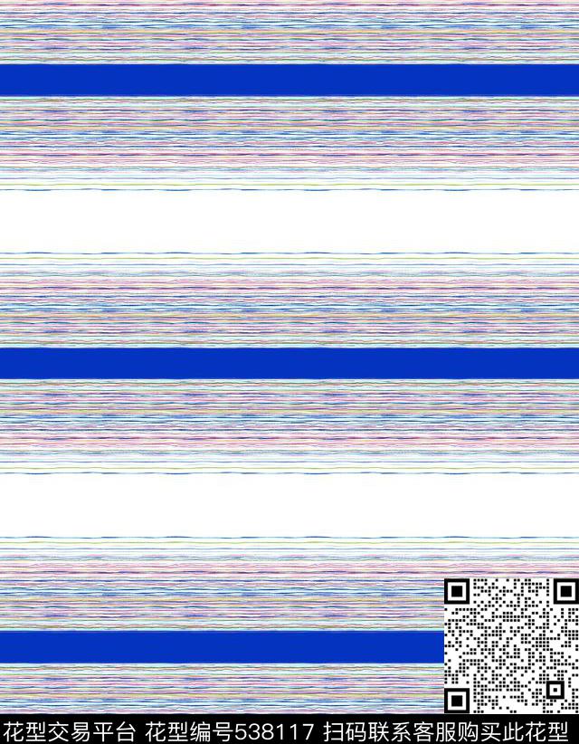 条纹波浪线条传统印花华亿平台下载（图片编号: 538117） - 瓦栏（Walan）