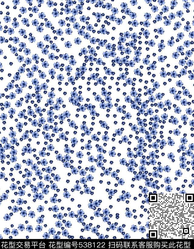 花纹几何花卉传统印花华亿平台下载（图片编号: 538122） - 瓦栏（Walan）