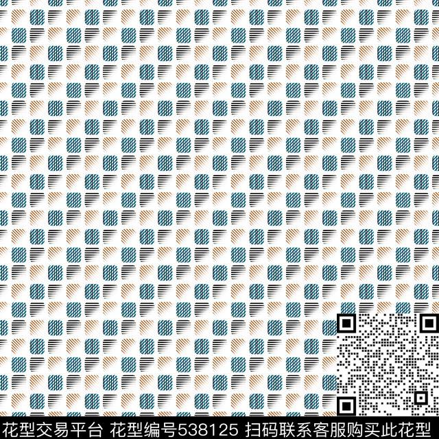 格子线条定位传统印花华亿平台下载（图片编号: 538125） - 瓦栏（Walan）