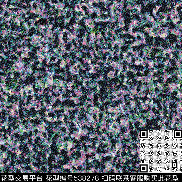 几何块面点子数码印花华亿平台下载（图片编号: 538278） - 瓦栏（Walan）