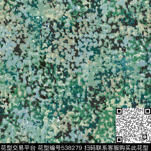 几何点子块面数码印花华亿平台下载（图片编号: 538279） - 瓦栏（Walan）