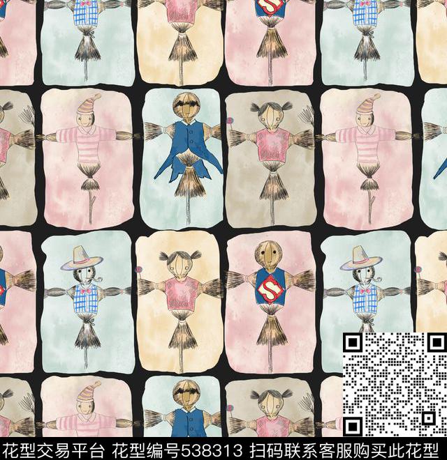 超人稻草人动漫数码印花华亿平台下载（图片编号: 538313） - 瓦栏（Walan）