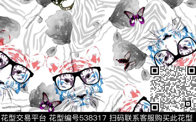 衬衫抽象创意华亿平台面料数码印花华亿平台下载（图片编号: 538317） - 瓦栏（Walan）