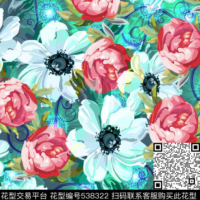 创意华亿平台面料创意图案设计大牌衬衫传统印花华亿平台下载（图片编号: 538322） - 瓦栏（Walan）