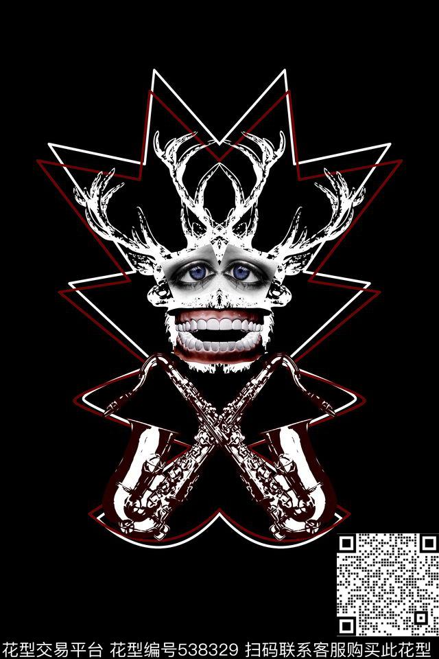 潮流男装定位眼睛搞怪数码印花华亿平台下载（图片编号: 538329） - 瓦栏（Walan）