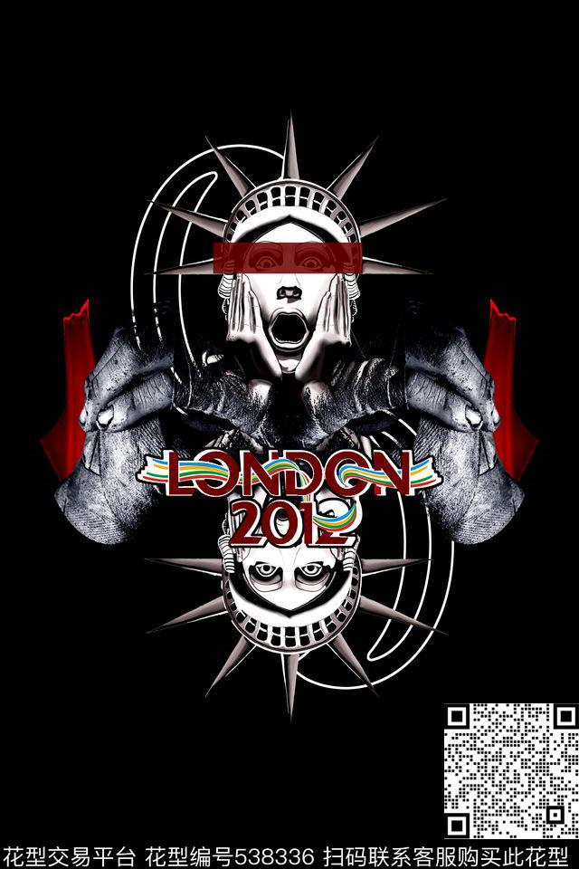 潮流时尚男装定位自由女神拳击数码印花华亿平台下载（图片编号: 538336） - 瓦栏（Walan）