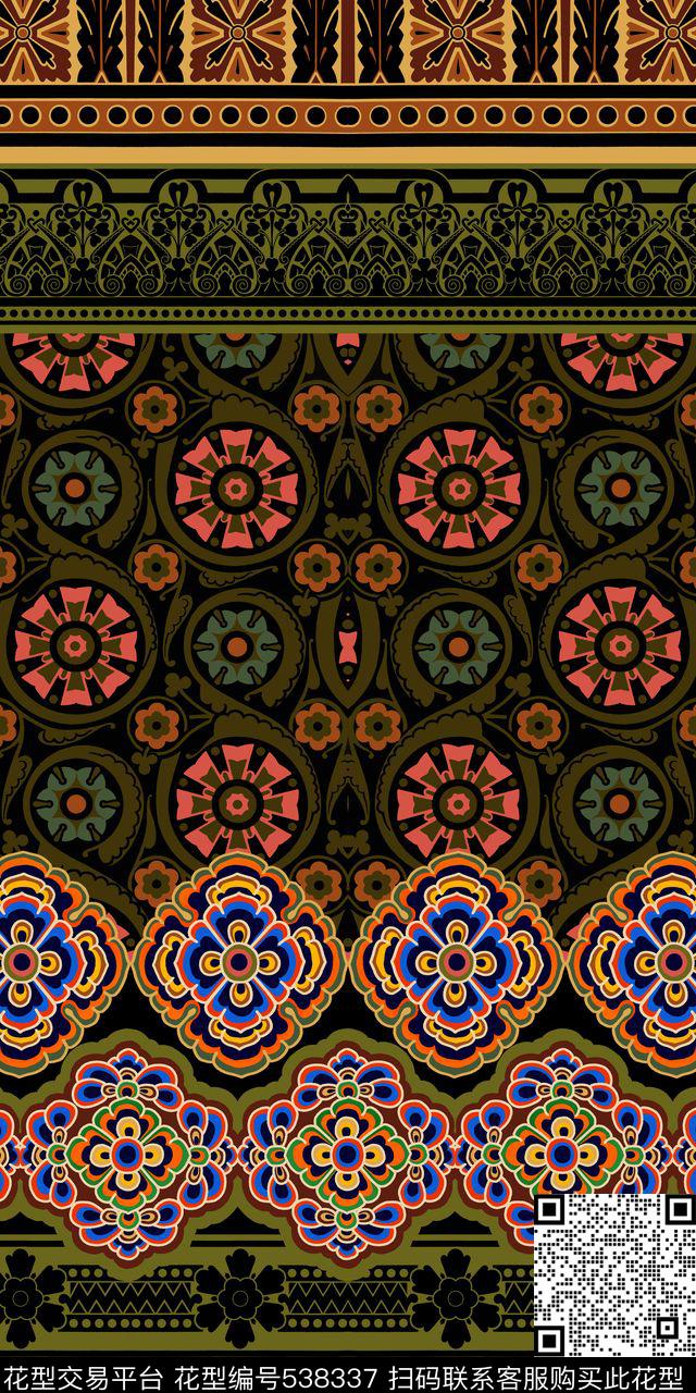 巴伐利亚纹饰民族风女装传统印花华亿平台下载（图片编号: 538337） - 瓦栏（Walan）