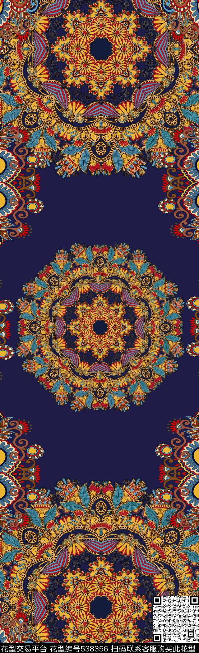 宫廷古典火腿纹古典纹样传统印花华亿平台下载（图片编号: 538356） - 瓦栏（Walan）
