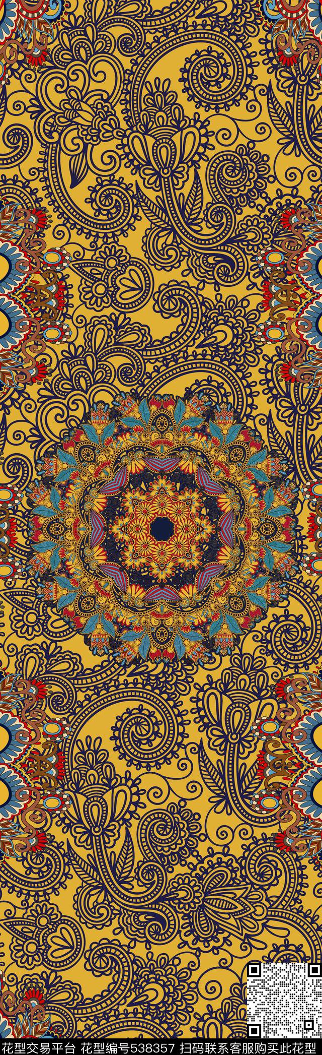 古典纹样火腿纹特色民族风传统印花华亿平台下载（图片编号: 538357） - 瓦栏（Walan）