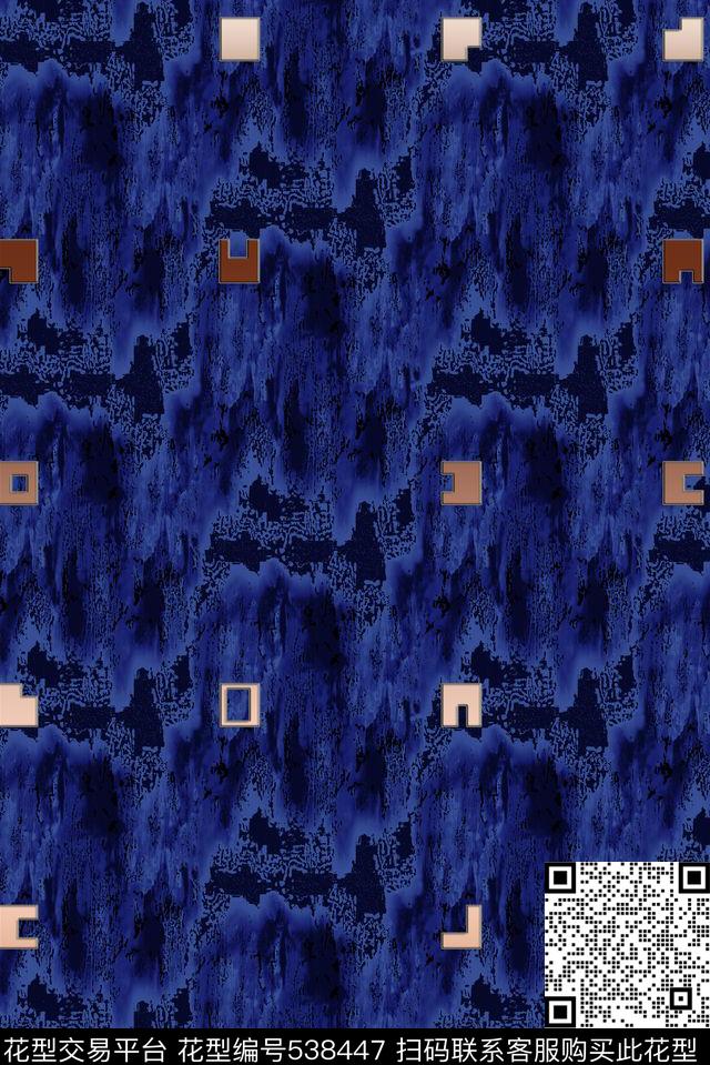 衬衫抽象几何传统印花华亿平台下载（图片编号: 538447） - 瓦栏（Walan）