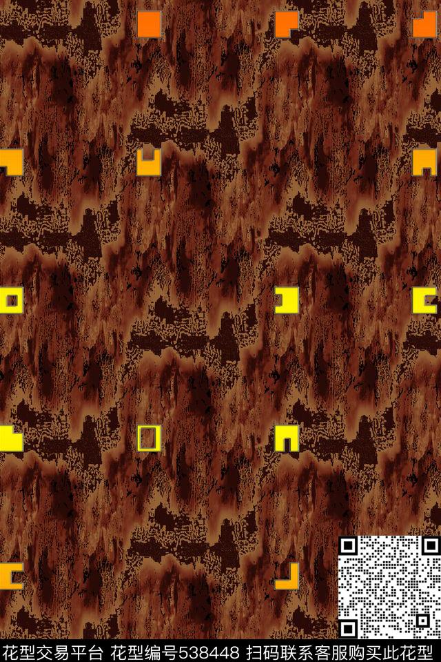 衬衫抽象几何传统印花华亿平台下载（图片编号: 538448） - 瓦栏（Walan）