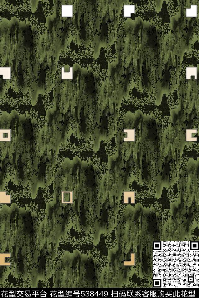 衬衫抽象几何传统印花华亿平台下载（图片编号: 538449） - 瓦栏（Walan）