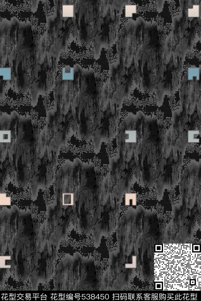 衬衫抽象几何传统印花华亿平台下载（图片编号: 538450） - 瓦栏（Walan）