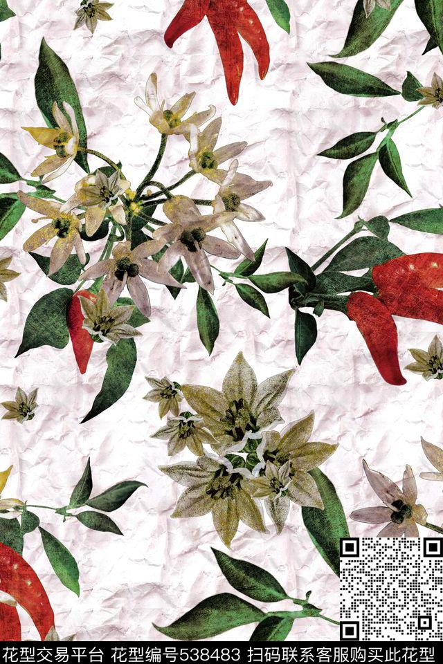 大牌女装男士休闲衬衫复古AD-花卉数码印花华亿平台下载（图片编号: 538483） - 瓦栏（Walan）