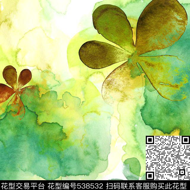 数码印花花卉民族花卉数码印花华亿平台下载（图片编号: 538532） - 瓦栏（Walan）