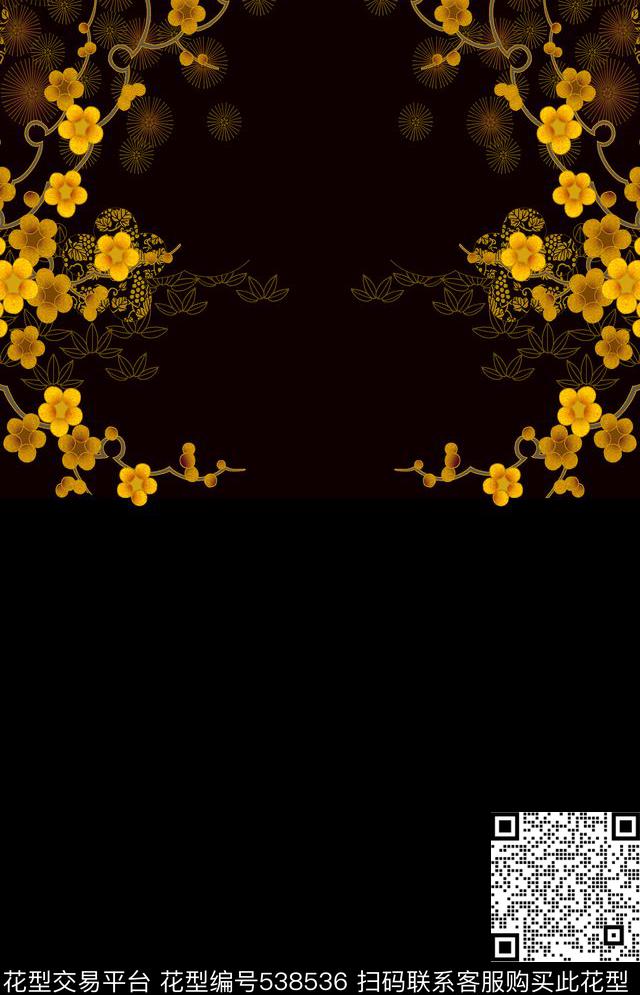 宫廷大牌贵族梅花数码印花华亿平台下载（图片编号: 538536） - 瓦栏（Walan）