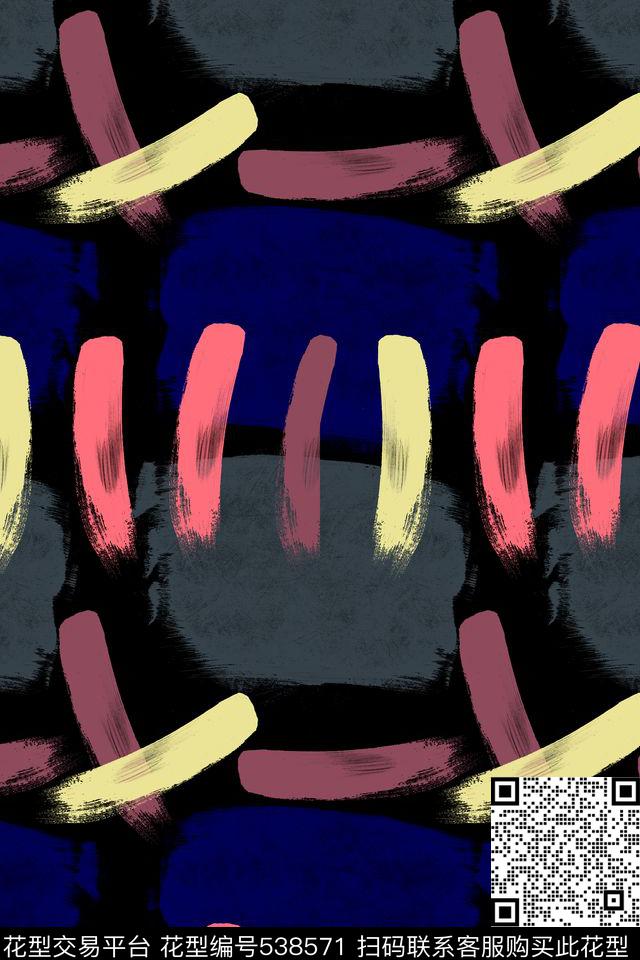 抽象符号简约传统印花华亿平台下载（图片编号: 538571） - 瓦栏（Walan）