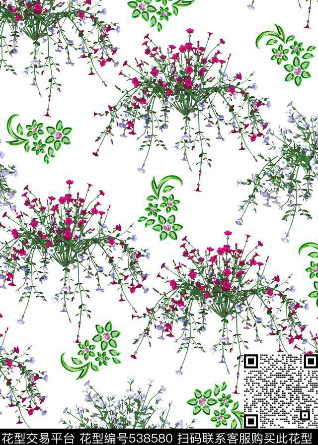 窗帘服装花卉数码印花华亿平台下载（图片编号: 538580） - 瓦栏（Walan）
