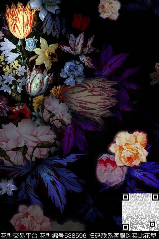 时尚色彩大牌传统印花华亿平台下载（图片编号: 538596） - 瓦栏（Walan）