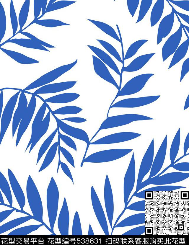 传统印花叶子花卉夏威夷花卉传统印花华亿平台下载（图片编号: 538631） - 瓦栏（Walan）