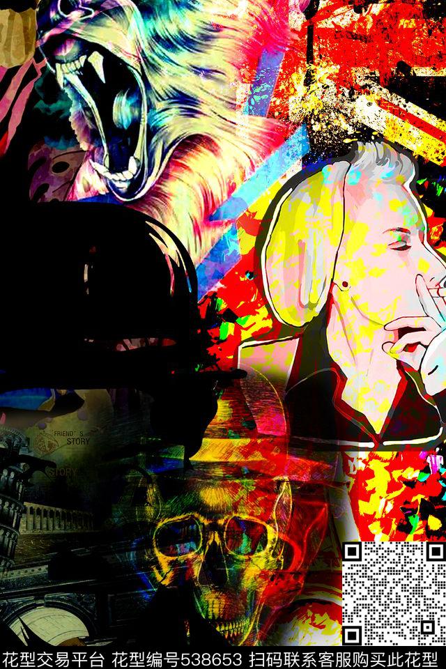 创意服装面料创意图案设计欧式数码印花华亿平台下载（图片编号: 538653） - 瓦栏（Walan）