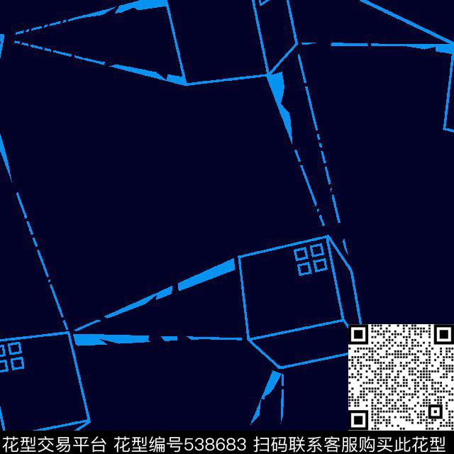 2016衬衫几何立方体传统印花华亿平台下载（图片编号: 538683） - 瓦栏（Walan）