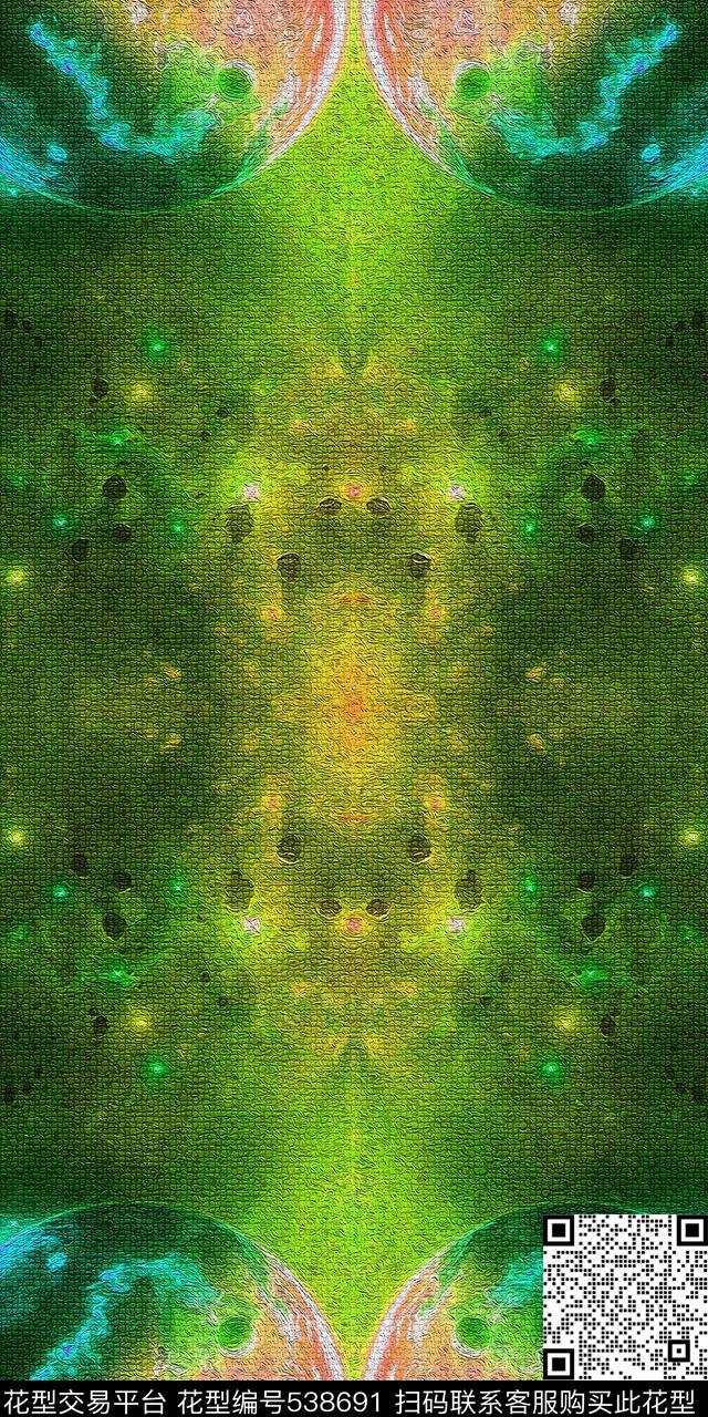 时尚星空油画卫衣外套羽绒服数码印花华亿平台下载（图片编号: 538691） - 瓦栏（Walan）