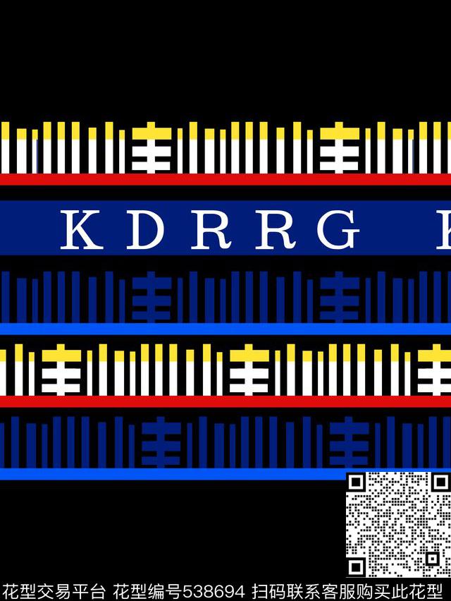 抽象条纹英文字母传统印花华亿平台下载（图片编号: 538694） - 瓦栏（Walan）