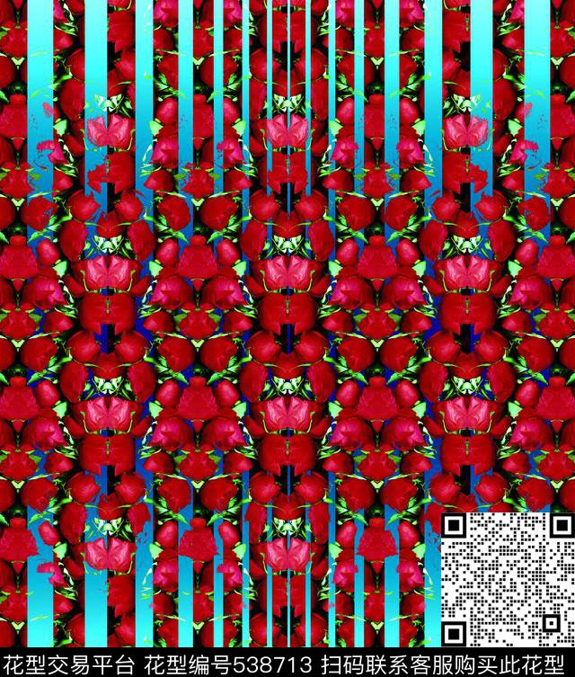 中国风植物几何数码印花华亿平台下载（图片编号: 538713） - 瓦栏（Walan）