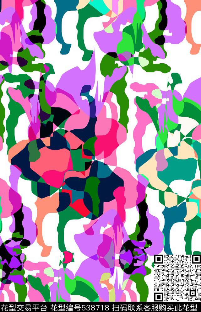 活力青春涂鸦传统印花华亿平台下载（图片编号: 538718） - 瓦栏（Walan）