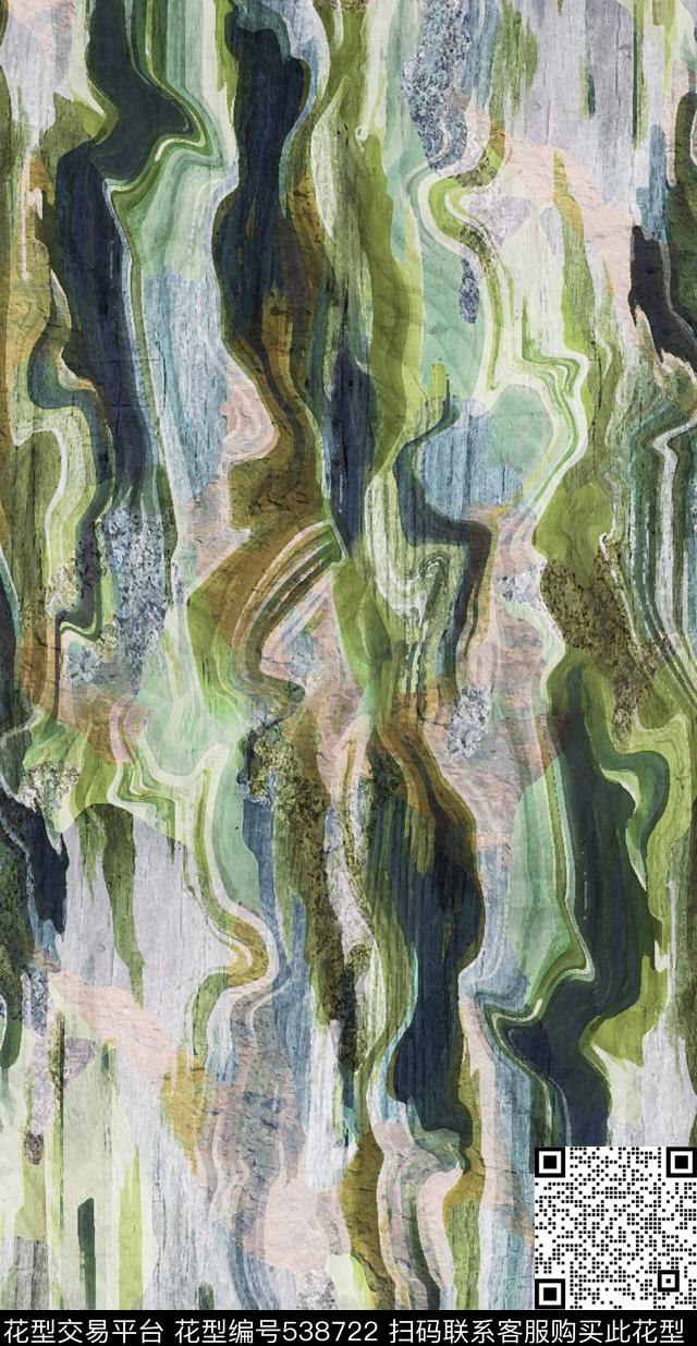 抽象几何大理石石纹机理流线型机理数码印花华亿平台下载（图片编号: 538722） - 瓦栏（Walan）