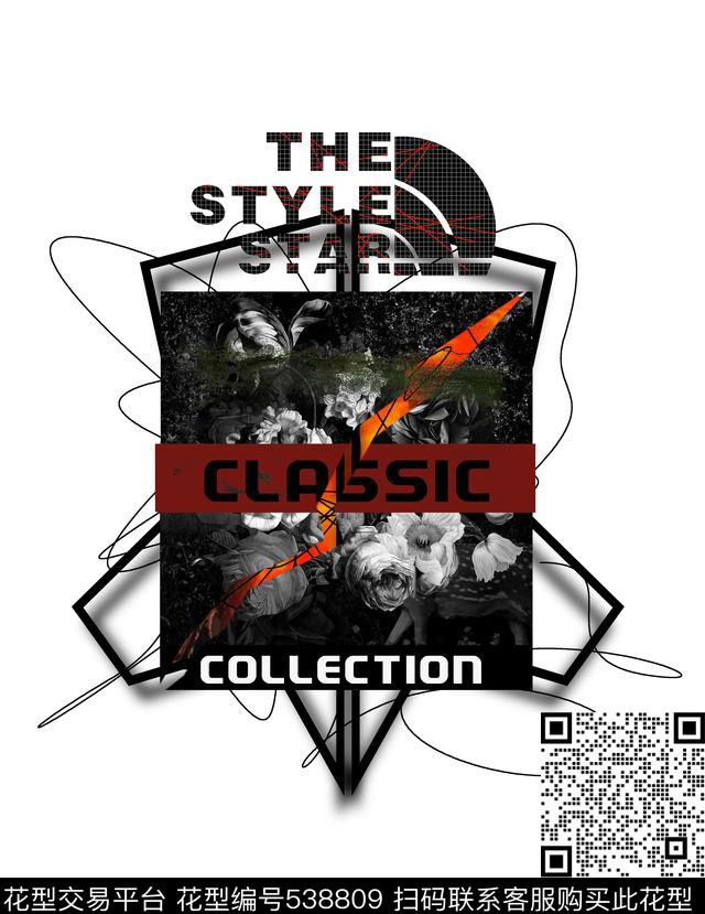 T恤花卉夹克数码印花华亿平台下载（图片编号: 538809） - 瓦栏（Walan）