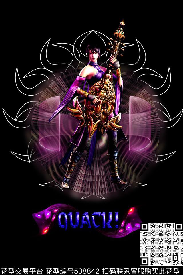 潮流时尚男装定位游戏人物女角色数码印花华亿平台下载（图片编号: 538842） - 瓦栏（Walan）